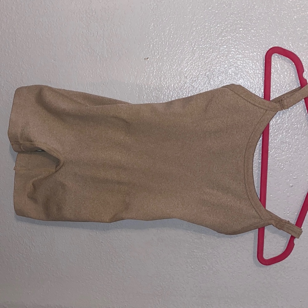 Tan unitard romper
